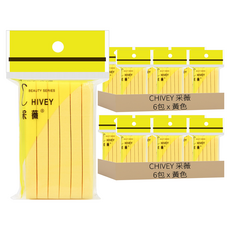 CHIVEY 采薇 壓縮洗臉海綿 8.2 x 1cm 12個, 黃色, 12包