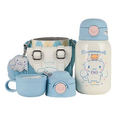 BEDDYBEAR 杯具熊 兒童糯米保溫杯, 星彩大耳狗 藍色 + 白色, 530ml, 1個