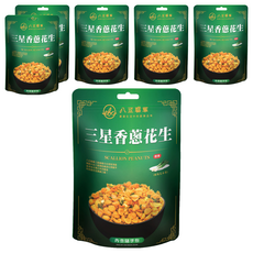 八豆聯軍 三星香蔥花生 黃金比例製作 北港芝麻油, 6包, 100g