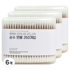 SONAK SONAK 堅固的樺木棒純棉棉花棒, 6個, 350入