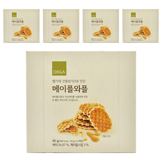 ORGA WHOLE FOODS 楓糖華夫餅, 80g, 5盒
