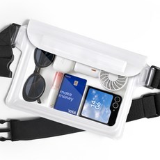 NUART 三重鎖定手機玩水防水包 斜背腰包, 1個, 透明