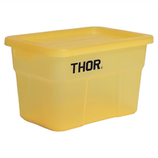 THOR迷你收納箱 PP材質 抗酸鹼耐衝擊, 透黃色, 1個