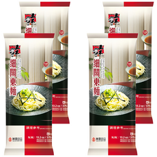 五木 細關東麵 高級粉心麵粉製成 不含防腐劑 人工色素及添加物, 375g, 4包