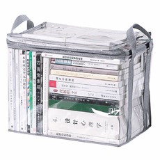 防塵防水pvc手提收納袋/置物袋, 透明灰邊