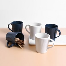 ROYAL VERREL 日常馬克杯, 奶油色 + 海軍藍, 5個