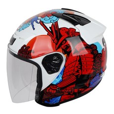 SONIX 오픈페이스 바이크 헬멧 JX-5D R8, 화이트유광