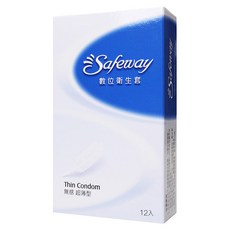 Safeway 無感超薄型衛生套, 12個, 1盒