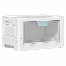 可摺疊收納箱 單開門, 藍色, 1個