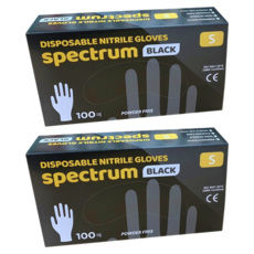 Spectrum 彩色丁腈手套 100入, 2個, 小(S)