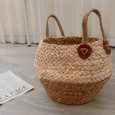 THiRTEEN 拾參家居 收納籃, 25 x 35cm, 1個, 草編