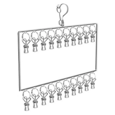 德利生活 不銹鋼多層襪夾, 20夾晾曬架, 1個