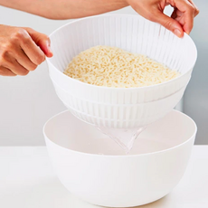 like-it 簡約雙層瀝水籃 135g, 白色, 1個