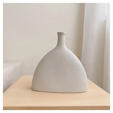 侘寂風陶瓷花瓶擺件 三角扁款, 18 x 16.5 x 3cm