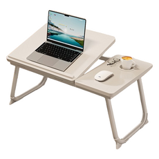 SUNEWZ 多功能折疊式多用途床上桌, 白木紋