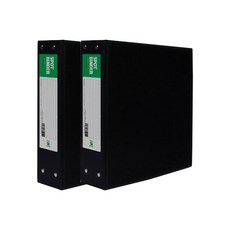 希望文件 高週波梯式活頁夾 7cm 3孔, 黑色, 2個