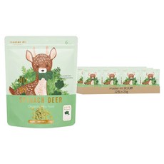 master mi 米大師 有機寶寶蔬菜餅, 12包, 25g, 菠菜鹿