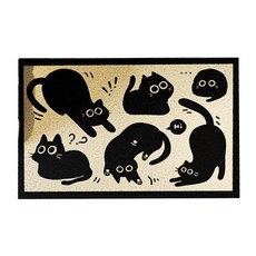 玄關絲圈地墊 200g, 煤球貓貓, 1個