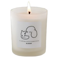 Su Soap 香氛貓咪蠟燭 舒緩貓咪 青草香, 150ml, 1個