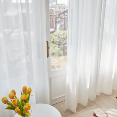 데코원 데일리 무드 쉬폰 봉집 커튼