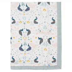 little unicorn 寶寶純棉毯, 夢幻孔雀