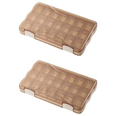 Reddot 紅點生活 便攜可拆卸衛生密封七日藥盒, 透咖色-21格, 2個