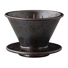 KINTO 陶瓷濾杯2杯, 直徑10 x 7mm 金屬黑, 1個