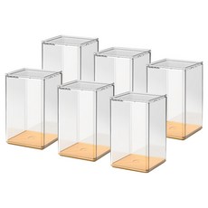 Toppia 簡約公仔收納盒 黃色, 6個