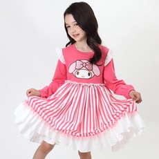 PremierFam 女童 My Melody 嘉年華荷葉邊連身裙 RE