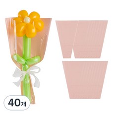 joyparty 花束包裝袋 大型(28 x 44 cm), 40個, 粉紅色