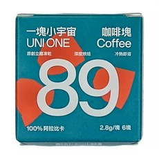 UNI ONE 一塊小宇宙 NO.89即溶咖啡 義式特濃, 2.8g, 6顆, 1盒