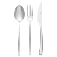 EASTMARK 牛排餐具3件組, 銀色, 餐匙 + 餐叉 + 牛排刀, 1組