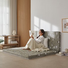 sky shop 韓國製造 Sensible 優質三折式床墊, 15cm, 卡其色