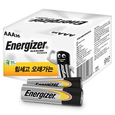 Energizer 勁量 Alkaline AAA電池, 36入, 1盒