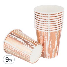 메탈릭 파티컵 빈티지 로즈골드 240ml, 10개입, 9개