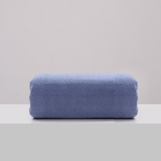 Qrang 超細纖維浴巾 140 70cm YJ33, 藍色, 1個