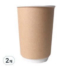 牛皮雙層紙杯 390ml, 2個, 30入