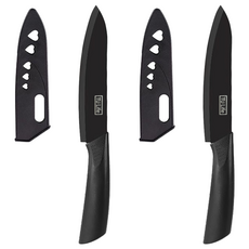 TU 良品 廚房料理刀附套, 黑色, 2支