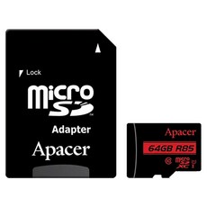 Apacer 宇瞻 64GB microSDXC Class10 U1 R85 快閃記憶卡 支援Full HD 1080p和3D錄影, 1個