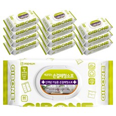 GIBONE 掀蓋式清潔紙巾 80張, 12包