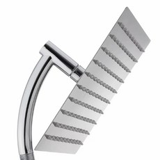 德利生活 不鏽鋼頂噴花灑 8吋, 方型 銀色, 1個