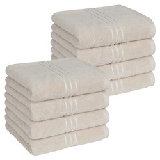 기라로쉬 트리블라인보더 호텔수건 180g 30수 면사, 아이보리, 8개