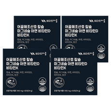 Vitamin Village 魚骨海藻珊瑚鈣鎂鋅維生素D維生素K 54g, 4個, 60錠