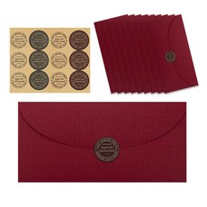 Good given 頂級 Noblesse 零用錢信封 10入 + 貼紙 12入組合, 1套, 酒紅色