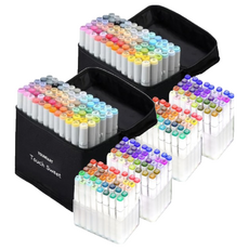 Young Art Art Marka Pen + pp筆筒套裝, 80 種顏色, 2個