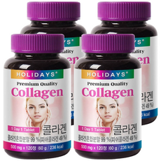 홀리데이즈 프리미엄 콜라겐 타블렛, 120정, 4개