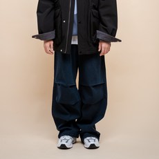 JCB 男童氣球寬版降落傘丹寧褲 U104