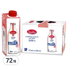 리솔라 멸균우유, 250ml, 72개