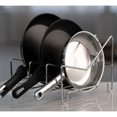 YoGoMoJi 304不鏽鋼平底鍋收納架, 單色, 1個, 3層