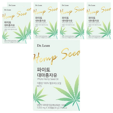 닥터린 WCS 냉압착 캐나다산 파이토 대마종자유, 30정, 6개